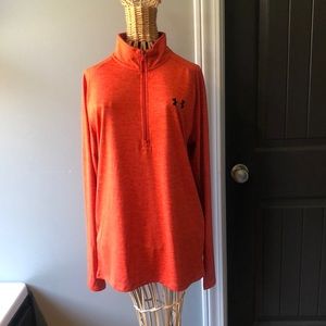Orange/red Under Armour 1/2 zip